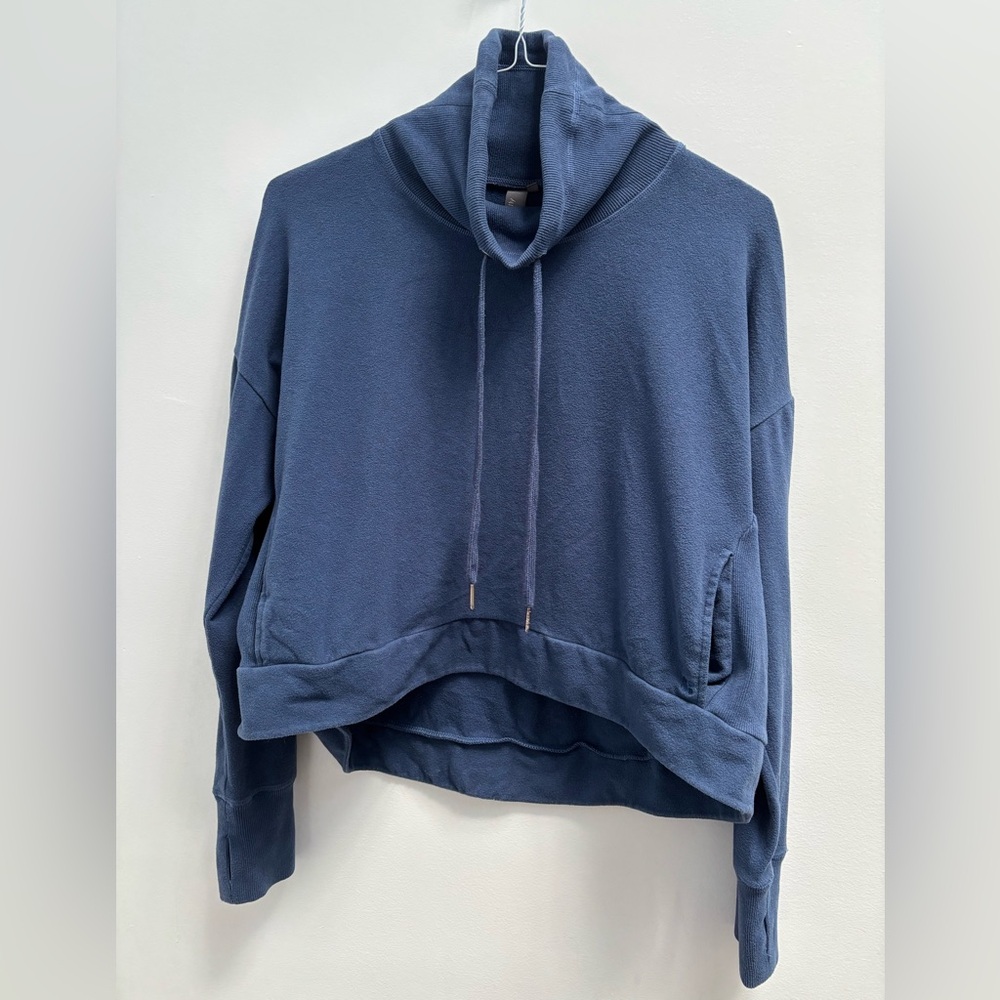 Sweaty Betty Harmonise Italian cotton blend sweatshirt navy Size M